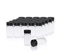 ALWSCI 20 ml Fiale del Campione 20pcs Flaconcini in Vetro Trasparente, Fiala per Campioni Liquidi con Tappi a Vite, Contenitori del Campione della Fodera del PE Fiala del Laboratorio