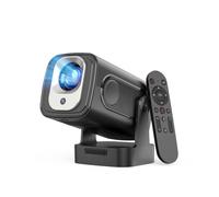 Alwtniet HY310 Proiettore 4K, Mini Proiettore Portatile con WiFi 6 e Bluetooth 5.4, Ruotabile 180°, Messa a fuoco automatica Video proiettore da soffitto hd, vocale remoto Air Mouse 2025 Aggiornato