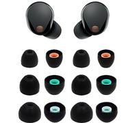 ALXCD Cuscinetti compatibili con auricolari Sony WF-1000XM5, S/M/L, 3 misure, 6 paia di gommini in silicone morbido, compatibili con Sony WF-1000XM5, 6 paia, colore nero
