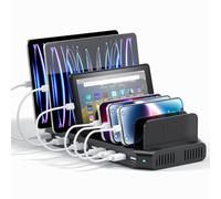 Alxum 10 Porte Stazione di ricarica per multipla cellulari con divisori