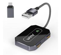 Alxum Adattatore Wireless Carplay, adattatore CarPlay OEM da filo a wireless 5.8G WiFi Bluetooth Supporta tutte le auto con Carplay cablato di fabbrica e iPhone compatibile iOS 10+