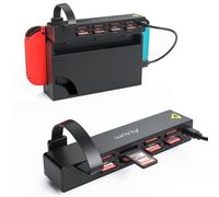 Alxum Switch Game Card Reader, 8 in 1 Multi Game Card Holder compatibile per Nintendo con 4 schede di gioco e 4 per l'archiviazione