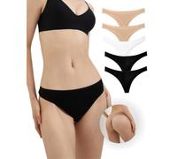 ALYA UNDERWEAR Perizoma da Donna, Mutandine in Cotone Traspirante, Perizoma a Vita Bassa, Confezione da 5 Tanga (Multicolor-P02, 3XL)