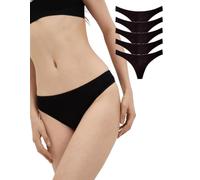 ALYA UNDERWEAR Perizoma da Donna, Mutandine in Cotone Traspirante, Perizoma a Vita Bassa, Confezione da 5 Tanga (S .. 4XL)
