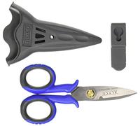 ALYCO 108215, Forbici per elettricisti 145 mm + coperchio in plastica ABS antiurto, Blu