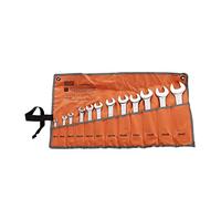 ALYCO 170086 - Juego de 12 llaves fijas HR High Resistance DIN 3110 Cr-V cromado brillante en bolsa de nylon