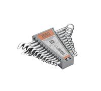 ALYCO 170182 - Juego 12 llaves combinadas HR High Resistance DIN 3113 Cr-V cromado brillante en caja de carton