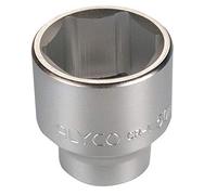 ALYCO 192536 - Llave de vaso de 3/4" UNE 16507 DIN 3124 Cr-V cromado mate 6 caras 36 x 50 mm