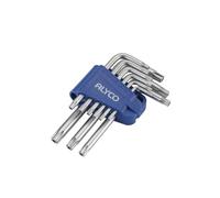 ALYCO 193290 - Juego 9 llaves Torx acodadas inviolables Cr-V niqueladas en soporte plastico T-10 A T-50