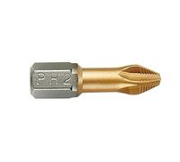 ALYCO 193548 - Puntas Phillips de titanio de 1/4" UNE 16520-1 DIN 3128 PH-3 x 25 en caja plastica de 10 ud.
