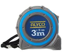 Alyco 197300 197300-Flexometro bimaterial proteccion antichoque y antideslizante de, Nero, 16 mm x 3 m