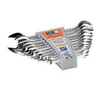 Alyco HR 170082 - Juego de 12 llaves fijas HR DIN 3110 acero Cr-V cromado brillante en caja de carton