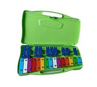 Alysée - MT25-C-GR Metallofono con 25 Piastre Cromatiche, Astuccio c/Maniglia e Mallets Inclusi, Strumenti a Percussione, Metallofono Scuola Media con 25 Tasti Compatto Facile da Trasportare, Xilofono