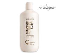 Alyssa Ashley - Crema Corpo e Mani Dopo Doccia o Bagno al Muschio Bianco, Lozione Musk per Pelle Idratata, Sana, Elastica e Giovane - Adatto a Tutti i Tipi di Pelle - 500ml