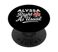 Alyssa Fiore Nome Proprio Come Al Solito Madre Moglie Fidanzata PopSockets PopGrip Adesivo