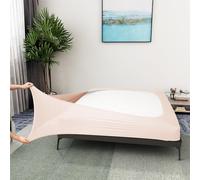 Alyvia Spring Box Spring Cover Full Size - Gonna da letto a 4 lati in jersey e tessuto elasticizzato per hotel e casa, colore: Rosa