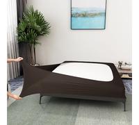 Alyvia Spring Copertura a molle per letto a grandezza naturale, in maglia jersey ed elastico, avvolgente su 4 lati, per hotel e casa, taglia Full/Full XL, marrone