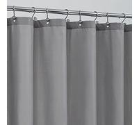 ALYVIA SPRING Tenda da doccia impermeabile in tessuto per box doccia, morbida e leggera, con magneti, lavabile in lavatrice, 137 x 183 cm, grigio