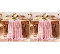Alyvisun 1Pack Runner Tavolo Rosa, 90x300cm (Confezione da 2)