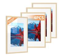 Alyvisun 4 Pack A4 Cornici, Cornice Foto A4 Display Pictures 14x20 cm con Passep