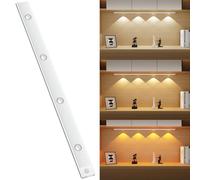 Alyvisun 60 cm Luce Armadio LED Ricaricabile con Sensore di Movimento, Luci Notturna per Sottopensile Cucina, 3 Temperature di Colore Regolabili e Attenuazione Continua - Installazione Magnetica
