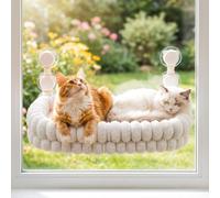 Alyvisun Amaca per Gatti, Ventose Rinforzate, Cuscino Spesso Reversibile | Amaca per Gatti da Finestra, 18 kg, Spessa, Pieghevole e Lavabile