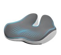 Alyvisun cuscino sedia ufficio, cuscino per coccige in memory foam con supporto ergonomico a forma di W, tessuto traspirante effetto fresco, base antiscivolo per scrivania, auto e casa