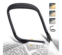 Alyvisun Lampada da Lettura per Collo, Ricaricabile Luce del Libro con Bracci Pieghevoli e 3 Colori, Portatile Luce Libro Lettura Notturna per E-Reader, Letto, Studio, Lavoro, Maglia, Viaggio (Black)