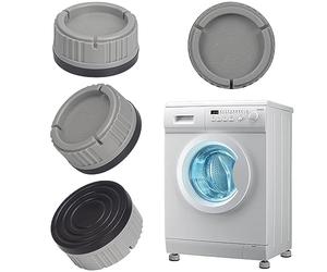 Alyvisun Piedini Antivibrazione Lavatrice, 4 Pezzi Universali Antiscivolo Piedi Supporto Gommini Ammortizzatori Tappetino Drenaggio Antiruggine Rialzo Base per Asciugatrice, Frigorifero