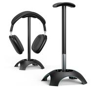 Alyvisun Supporto per cuffie [base antiscivolo e pesata] Design a specchio universale in alluminio per tutte le cuffie da gaming/desktop (nero)