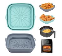 Alyvisun Teglie per Friggitrice ad Aria 2 Pezzi Teglia in Silicone per Air Fryer