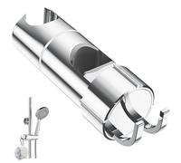 Alyvisun Universale Supporto Soffione Doccia con 2 Ganci per Soffioni Doccia da 20,5-23,5 mm, Ricambio Supporto Doccia per Saliscendi da Diametro 18-25mm, Cromato Porta Soffione Doccia