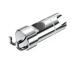 Alyvisun Universale Supporto Soffione Doccia con 2 Ganci | Ricambio Supporto Doccetta 360° Regolabile per Saliscendi da Diametro 16-27mm, Cromato Staffa per Soffione Doccia