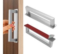 Alyxen 2 Pezzi Maniglia Autoadesiva per Porta Scorrevole, Maniglione Porta Esterna in Lega di Alluminio per Porte e Finestre, Cassetti, Armadi, Argento,150 x 25 mm (Argento)