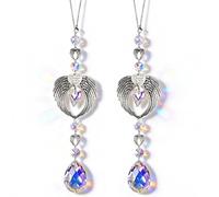 Alyxen Acchiappasole Cristallo, 2 Pezzi Acchiappasole in Cristallo, Appendere Vetro Acchiappa Sole, Pendenti Suncatcher Decorazione, Decorazione da Appendere per Finestra, Giardino, Casa