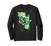 Alza Il Volume Chitarrista Scheletrico Maglia a Manica