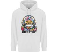 Alza Il Volume Cuffie DJ Scimmia Musica Felpa Bambini