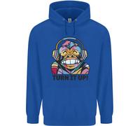 Alza Il Volume Cuffie DJ Scimmia Musica Felpa Bambini