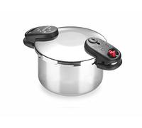 Alza Space - Pentola a Pressione Rapida, Acciaio Inox 18/10, 2 Modalità di Cottura, Design Ergonomico, Risparmio Energetico, Manici Termoresistenti (4L)