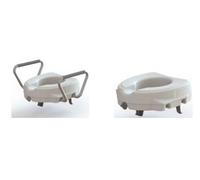 Alza WC Marlin Ergonomico 12,5 cm Bianco con Braccioli Grigi