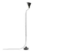 Alzabile Lampada Da Terra Manganese/Cromo E Marmo Grigio Granito