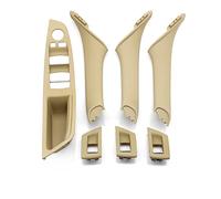 Alzacristalli Finestrino Per BMW Serie 5 F10 F11 F18 520i 523i 525i 528i 535i 7pcs Set Car Interior Plastica Porta Bracciolo Finestra Interruttore Pannello Maniglia Pulsantiera Finestra (Color : Beig
