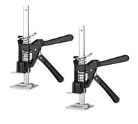 Alzacristalli manuali,Cric manuale mobile, pannello porta strumenti di sollevamento labor Saving Leve mobile Cric strumento piastra capacità di 220 kg (nero-2 pezzi)