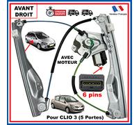 Meccanismo Alzacristalli Anteriore Destro per Clio 3 (5) ) 8200843597 8200291147