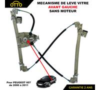 Alzacristallo Anteriore Sinistro per Peugeot 607