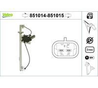 VALEO 851015 Alzacristallo