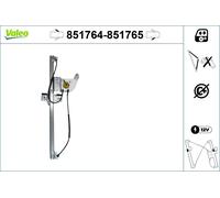 Alzacristallo anteriore VALEO 851765 per VW CRAFTER 2.5 TDI