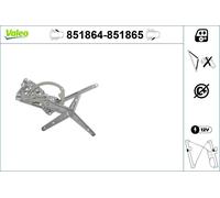 Valeo Alzacristalli anteriore sinistro 851864