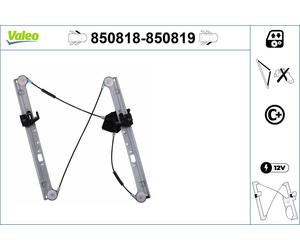 Alzacristallo (senza motore) VALEO 850818 per BMW X3 2.0 D