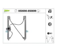 Valeo Alzacristallo 850698 – Anteriore Sinistro Elettrico per Renault Megane II